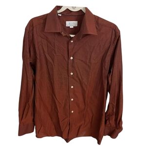 ETON Shirt Mens 16 41 Large Rust Orange Oxford Contemporary Cotton Longsleeve